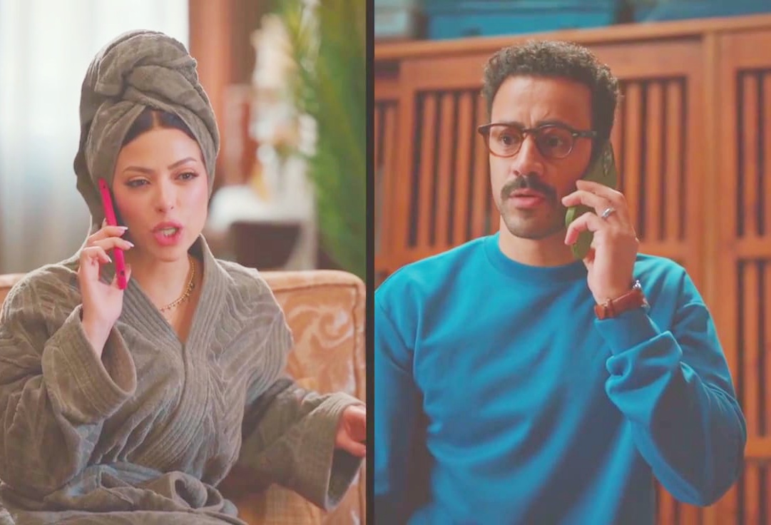 أحمد داوود وميرنا جميل من كواليس مسلسل بابا وماما جيران&nbsp;