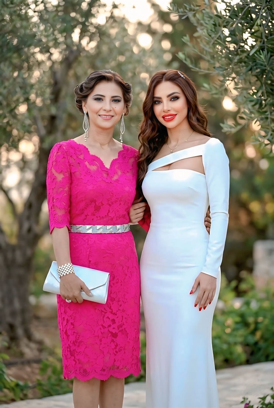 الفنانة دوللي شاهين ووالدتها