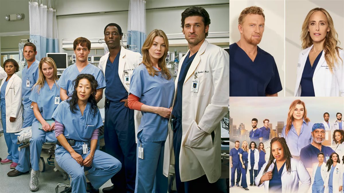 النجوم العالميين كيفين ماكيد و كيم ريفر وصور مسلسلهما Grey's Anatomy