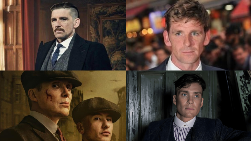 بول أندرسون وشخصيته في مسلسل Peaky Blinders والممثل كيليان موفي في شخصية تومي شيلبي