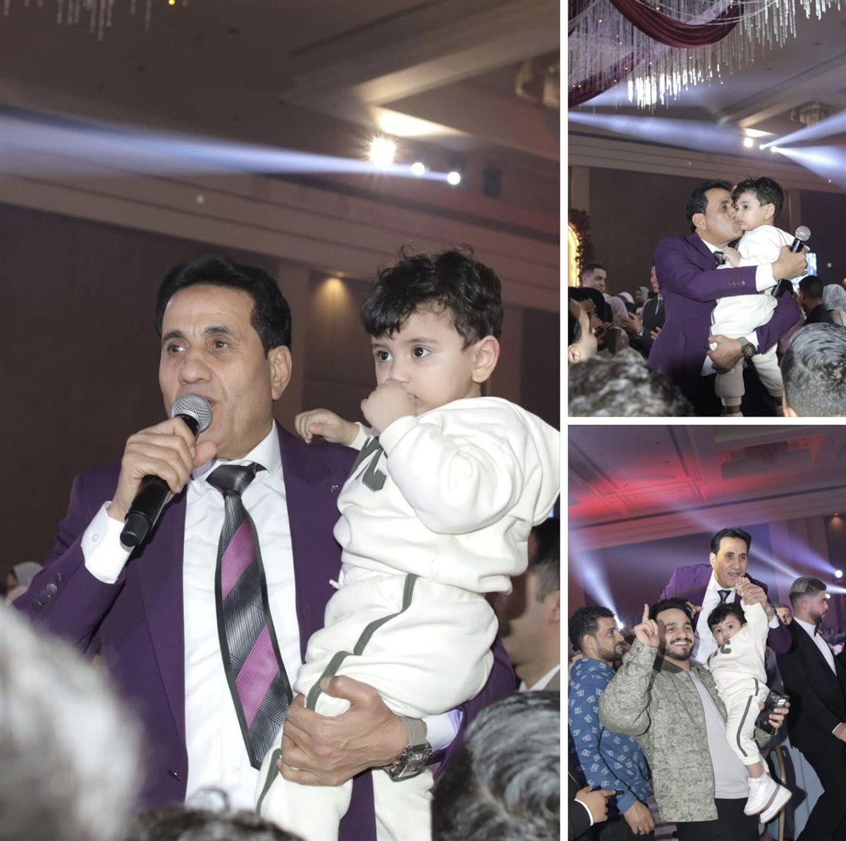 أحمد شيبة يمازح ابنه في عيد ميلاد حفيده: “الحمد لله مناخيرك مش زيه”