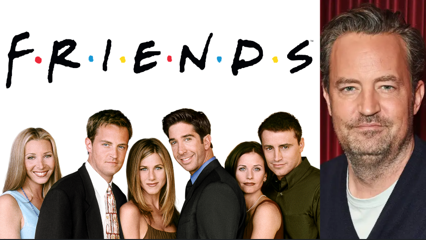 ماثيو بيري وصورته على أفيش مسلسل Friends
