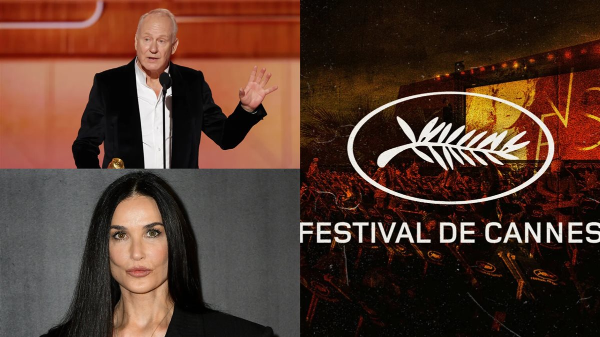 ديمي مور و ستيلان سكارسجارد وشعار مهرجان كان السينمائي