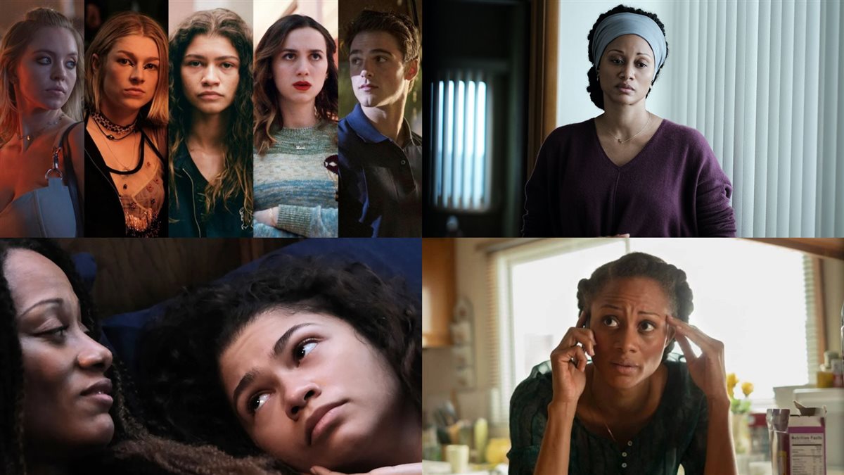 الممثلة الأمريكية نيكا كينج في مسلسل Euphoria وأبطاله