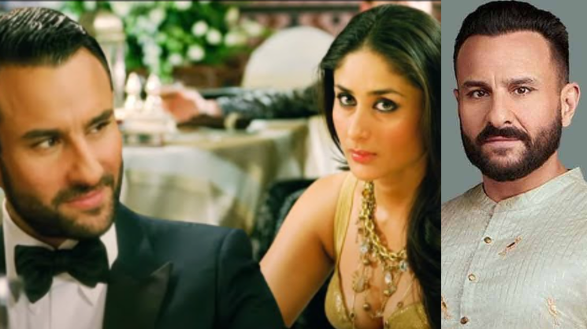 سيف علي خان وصورته مع كارينا كابور في فيلم Agent Vinod