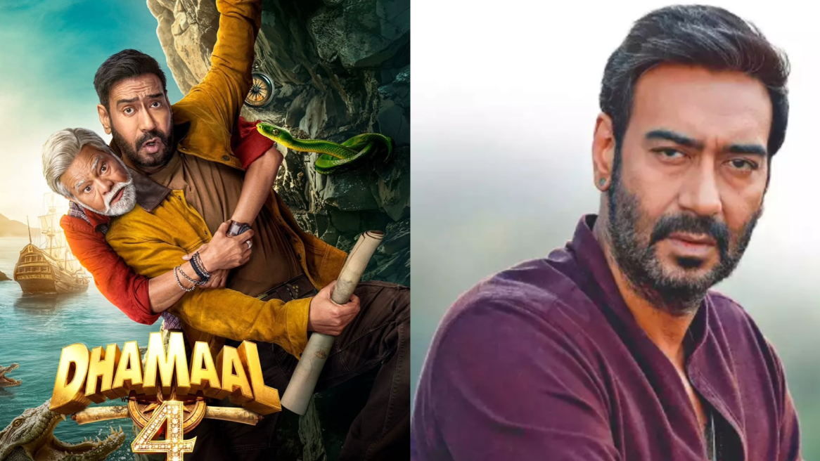 أجاي ديفجان وصورته على أفيش فيلمه الجديد Dhamaal 4