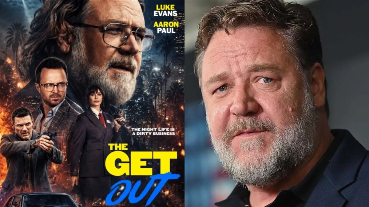 راسل كرو وصورته على أفيش فيلمه الجديد The Get Out