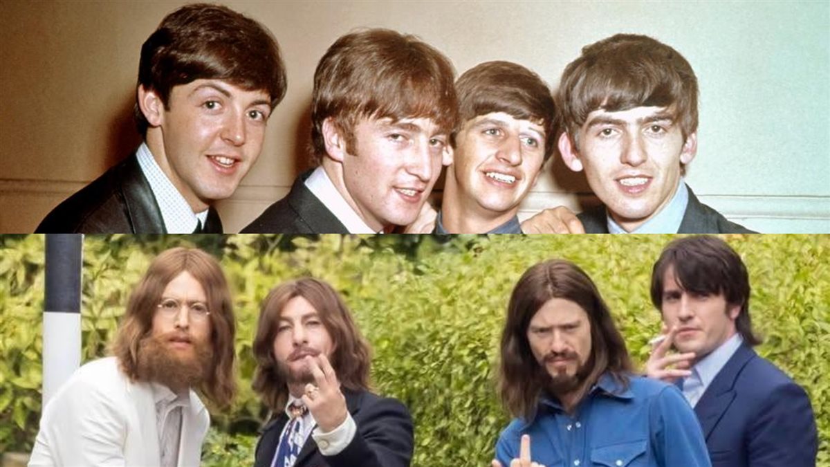 فرقة The Beatles الحقيقية والأبطال الذين يجسدون حياة أعضائها