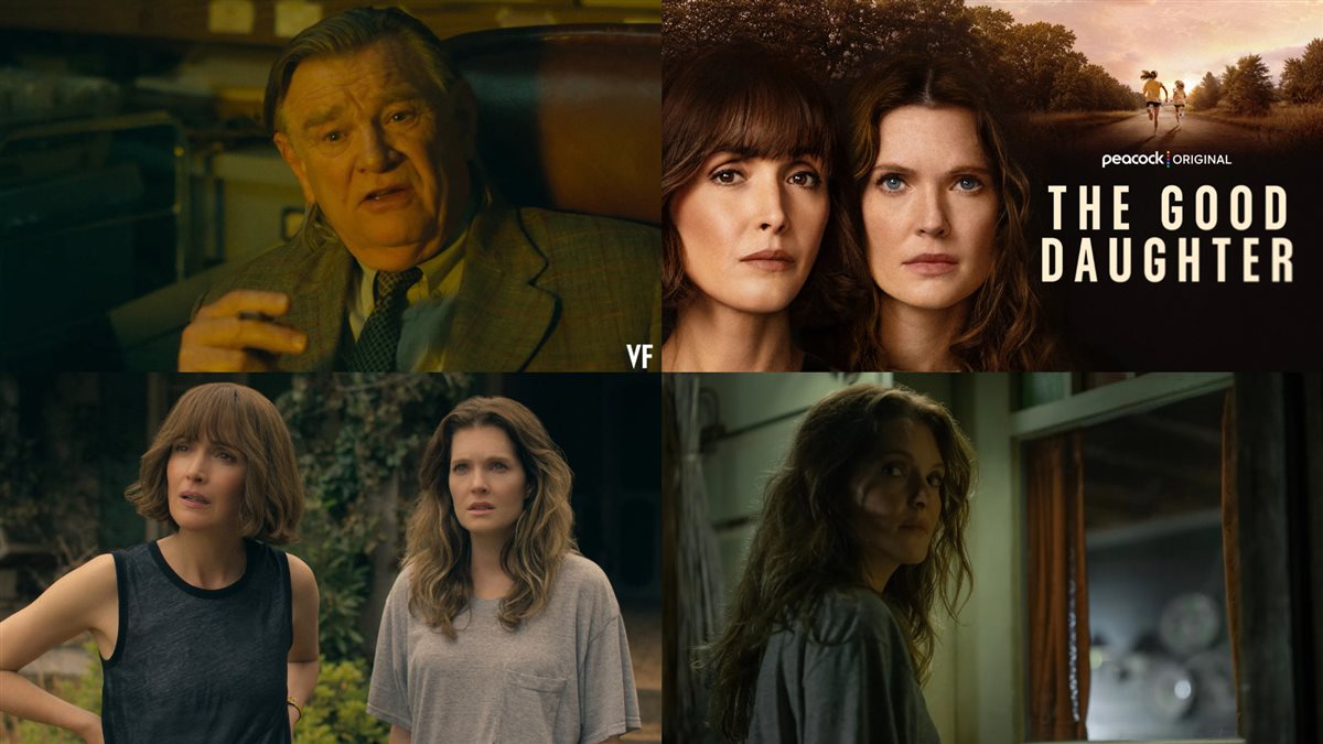 روز بيرن و ميجان فاهي على صورة وأفيش مسلسل The Good Daughter