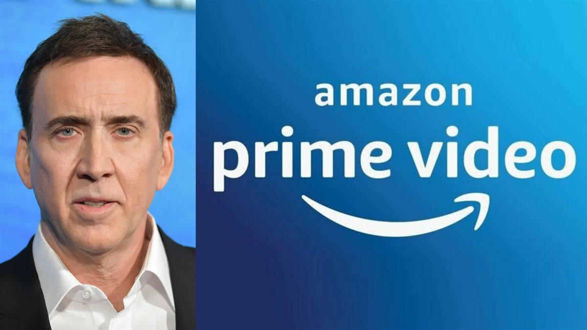 نيكولاس كيج وشعار شركة ومنصة Amazon Prime Video