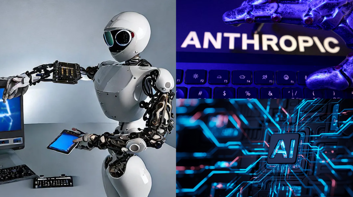 شعار شركة Anthropic وصور للذكاء الاصطناعي AI