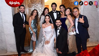 بالصور.. سامح يسرى يحتفل بعقد قران ابنته ليلى