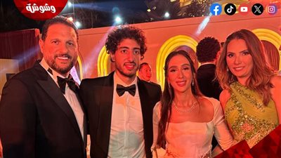 عماد زيادة وزوجته فى زفاف محمد هانى لاعب الأهلى(صور)