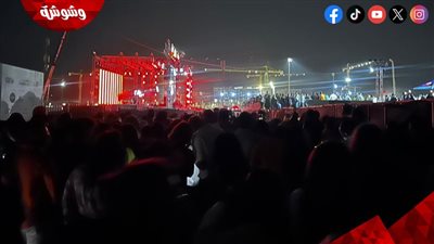 حضور جماهيرى كبير فى حفل تامر حسني بالتجمع الخامس