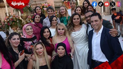 نجوم الإعلام في عقد قران ابنة مفيدة شيحة