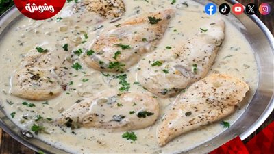 طريقة عمل الدجاج بالكريمة والزعفران 