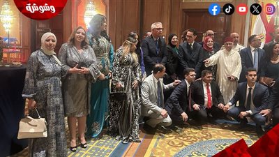 وزير الثقافة ونبيلة عبيد وجنات ومحمد ثروت فى حفل عيد العرش بالسفارة المغربية