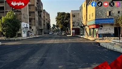 استكمال أعمال رصف ورفع كفاءة الطرق بشارع الاباجية‎