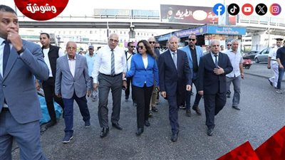 وزيرة التنمية المحلية ومحافظ القاهرة يتفقدان أعمال إزالة حريق عقاري الموسكي‎