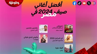 الأغاني المفضلة عند المصريين في موسم صيف 2024 على Spotify