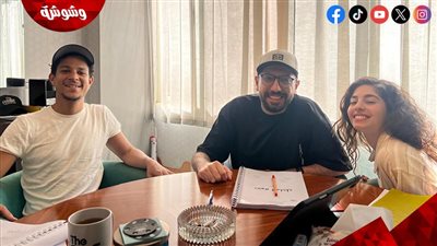 أحمد داش ومايان السيد ومحمد جلال في كواليس 