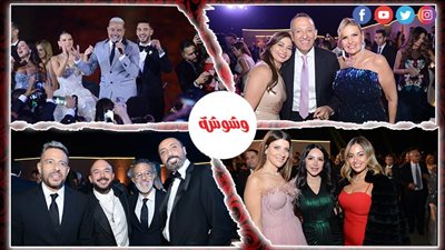 بالصور.. عمرو دياب يشعل حفل زفاف ابن المنتج نصيف قزمان