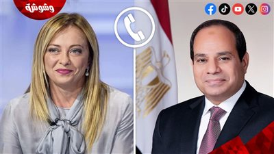 لبحث أوضاع غزة.. الرئيس السيسي يتلقى اتصالًا من رئيسة وزراء إيطاليا