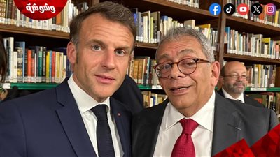 لبيت الدعوة.. يسري نصر الله ينشر صور مع الرئيس الفرنسي بهذه الطريقة