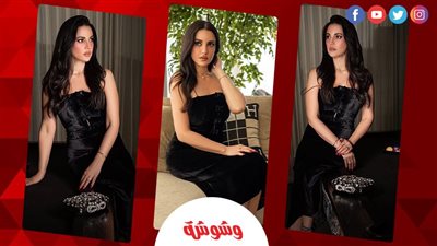 درة تخطف الأنظار بالأسود في جلسة تصوير جديدة