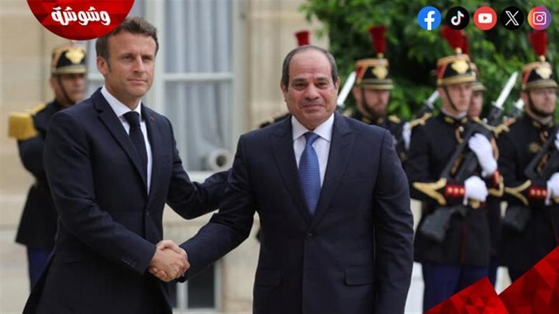 ماكرون والرئيس السيسي