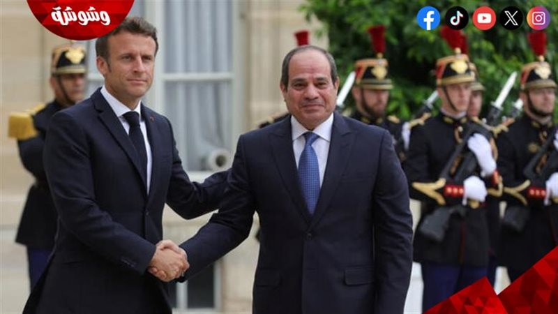 ماكرون والرئيس السيسي