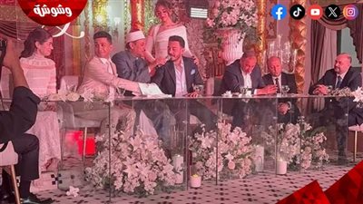 صداقة ومحبة.. محمود الخطيب يشهد على عقد قران ليلى زاهر وهشام جمال 