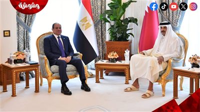 السيسي يلتقي الأمير تميم في الدوحة: تأكيدًا لتعزيز التعاون المشترك بين مصر وقطر‎