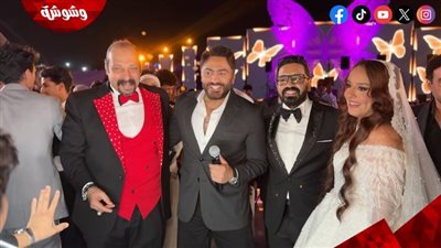 بحضور تامر حسني.. محمد ثروت يحتفل بزفاف شقيقة زوجته
