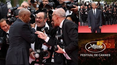 بالصور.. دنزل واشنطن ينفعل ويفقد أعصابه بشدة في مهرجان كان السينمائي