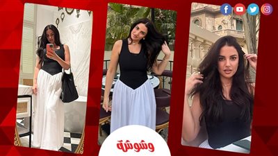 داخل مطعم كلاسيكي.. درة تستعرض فستانها الأنيق 