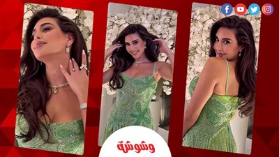 ياسمين صبري تتألق بفستان أخضر ساحر يسرق الأنظار في أحدث ظهور لها