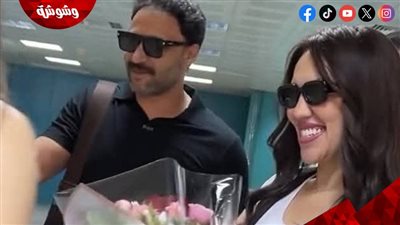 مي فاروق برفقة زوجها إستعدادً لإحياء حفلها في مهرجان قرطاچ‎