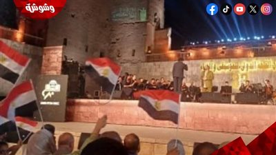 الجمهور يرفع علم مصر في حفل علي الحجار بمهرجان القلعة ‎   