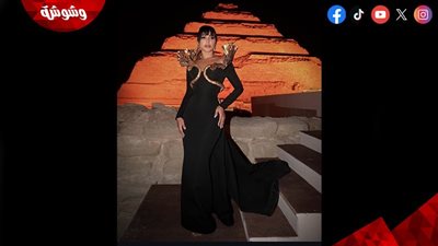 أناقة مهيرة عبد العزيز تضيء ليل سقارة بإطلالة فريدة