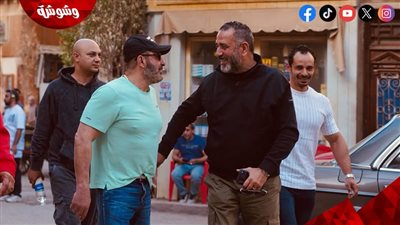 أحمد السقا يزور كواليس مسلسل مناعة استعدادًا لرمضان 