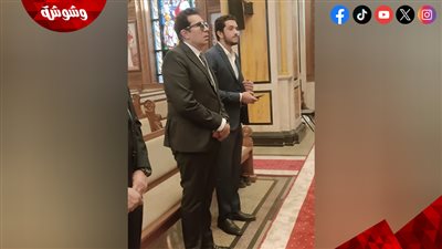 لقطات من قداس الأربعين لوالدة هاني رمزي بكنيسة أبي سيفين بالتجمع الأول