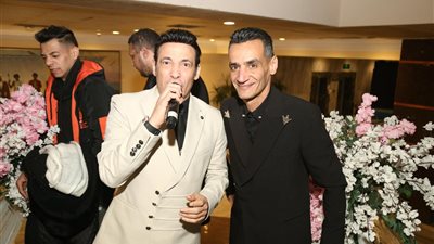 بالصور.. شيبة وسعد الصغير يشعلان حفل خطوبة خالد كراوية وسلمى النقيب ببورسعيد