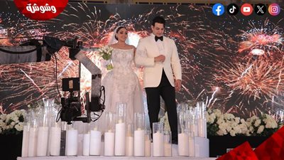 محمود العسيلي ولورديانا يشعلان حفل زفاف نجل فاخر السعدي في القاهرة 