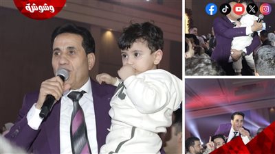 أحمد شيبة يمازح ابنه في عيد ميلاد حفيده: الحمد لله مناخيرك مش زيه