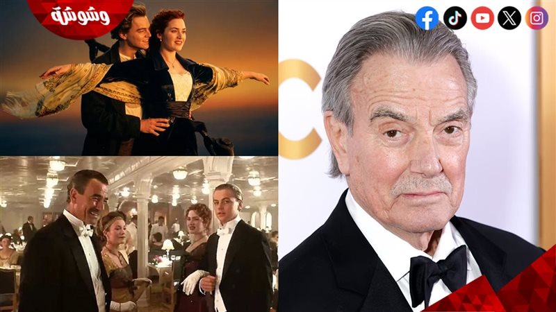 إيريك برايدين ومشهد من فيلم Titanic وصورته فيه