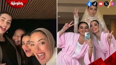 ليلى أحمد زاهر وصديقاتها.. رحلة دعم مستمرة من حفل الزفاف إلى إعلان الحمل 
