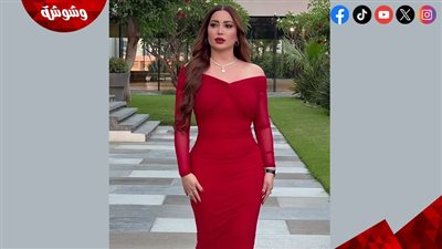  نسرين طافش تظهر بفستان أحمر أنثوي.. يصل  سعره إلى 35 ألف جنيه