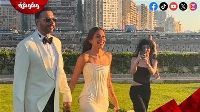 أحمد السعدني وميرنا الهلباوي يتصدران الترند بلقطات من زفافهما