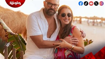 إطلالة صيفية هادئة تجمع كندة علوش وعمرو يوسف على شاطئ الساحل الشمالي